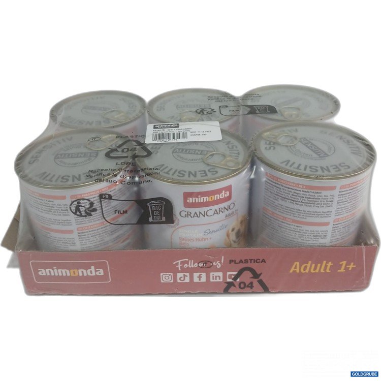 Artikel Nr. 986606: Animonda GranCarno Adult1+ Hundefutter sensitiv Huhn+Reis 6x800g
