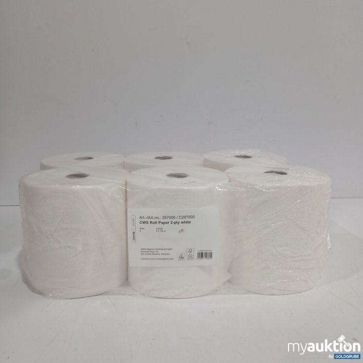 Artikel Nr. 894607: CWS Roll Paper 2ply white 6Rollen 