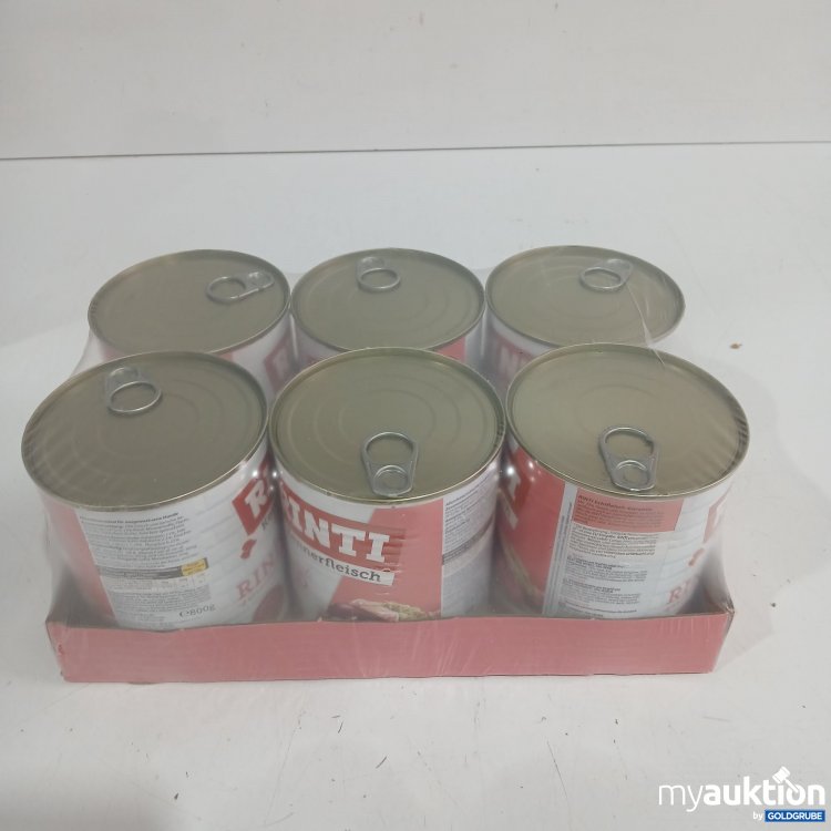 Artikel Nr. 986607: Rinti Hundefutter Kennerfleisch mit Rind 6x800g
