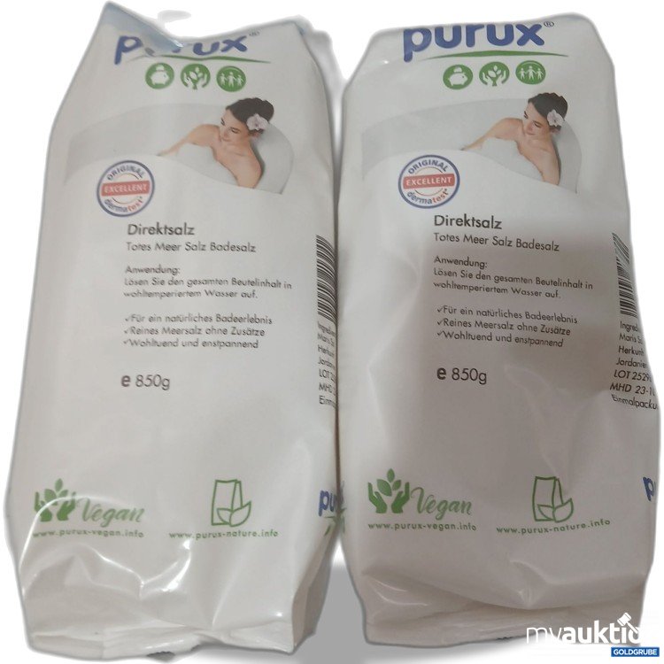 Artikel Nr. 993607: Purux Direktsalz Totes Meer Badesalz 850g 2Stk