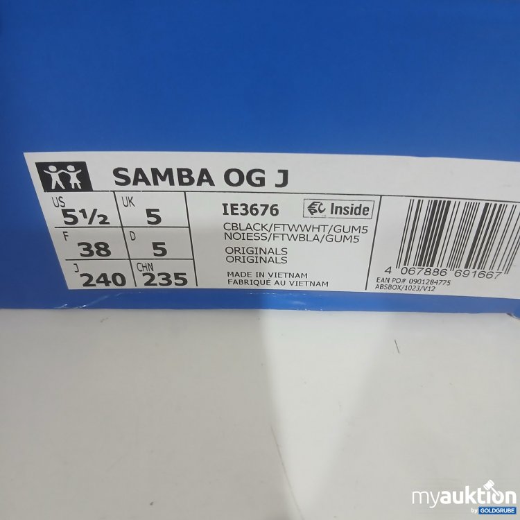 Artikel Nr. 462608: Adidas Samba OG J Größe 38