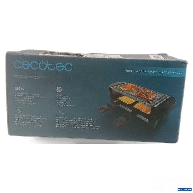 Artikel Nr. 465608 Artikel Nr. 465608: cecotec Cheese&Grill 3200 Pocket Allstone Raclette mit Grill 320 W