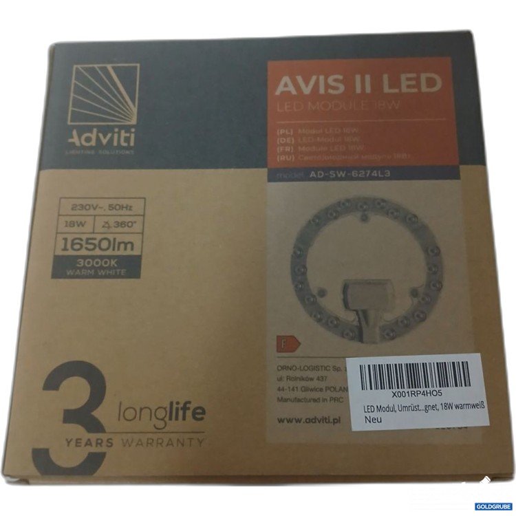 Artikel Nr. 918608 Artikel Nr. 918608: Adviti Avis II LED LED Modul 18W