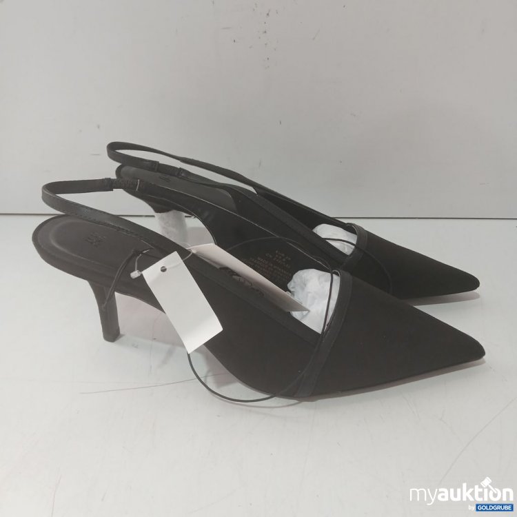 Artikel Nr. 939608 Artikel Nr. 939608: H&M schwarze Slingback-Pumps mit spitzem Schuhdesign, Größe 39