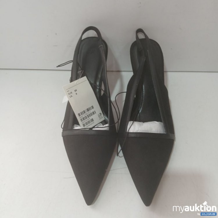 Artikel Nr. 939608 Artikel Nr. 939608: H&M schwarze Slingback-Pumps mit spitzem Schuhdesign, Größe 39