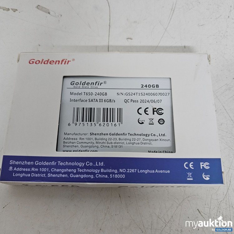 Artikel Nr. 398610 Artikel Nr. 398610: Goldenfir SSD 240GB