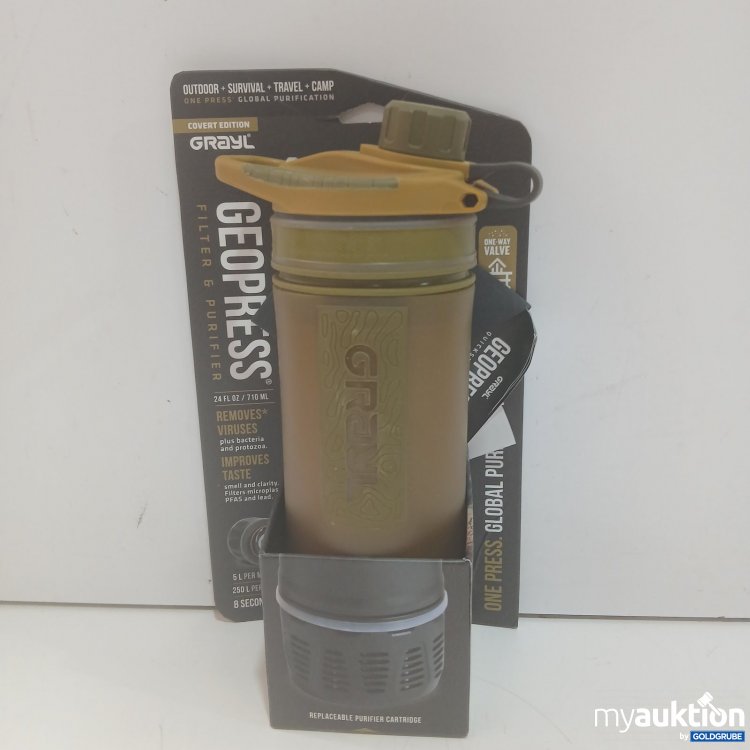 Artikel Nr. 468610 Artikel Nr. 468610: Grayl Geopress Flasche Wasserfilter 710 ml Coyote Brown