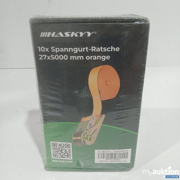 Artikel Nr. 477610: Haskyy 10x Spanngurt-Ratsche 27x5000 mm orange