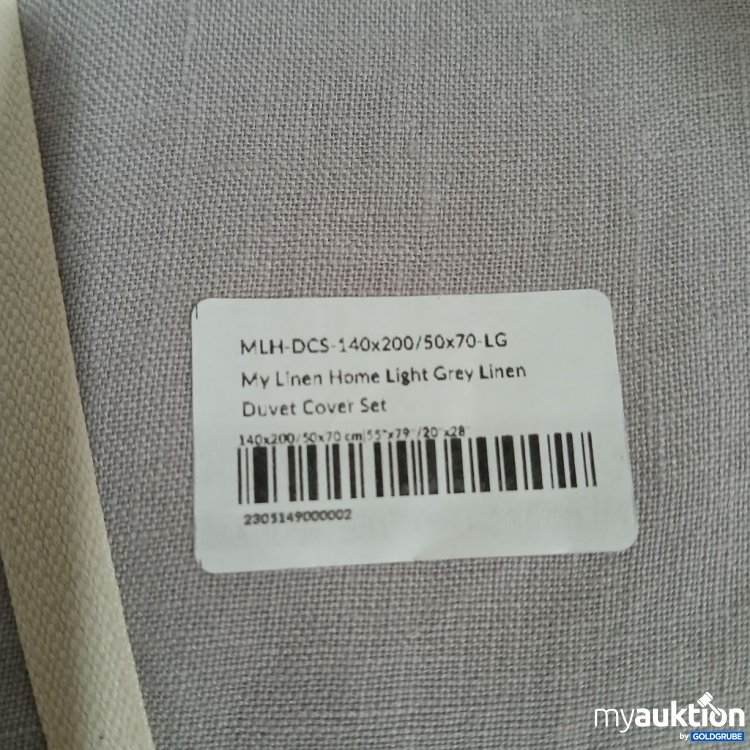 Artikel Nr. 934610 Artikel Nr. 934610: My Linen Home Duvet Cover Set Light Grey 140x200/50x70