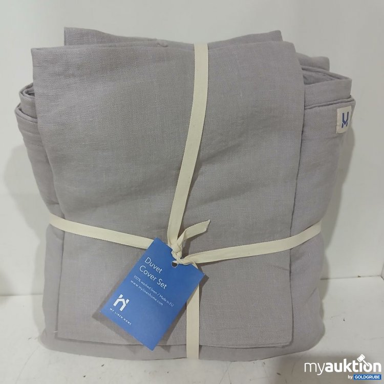 Artikel Nr. 934610 Artikel Nr. 934610: My Linen Home Duvet Cover Set Light Grey 140x200/50x70