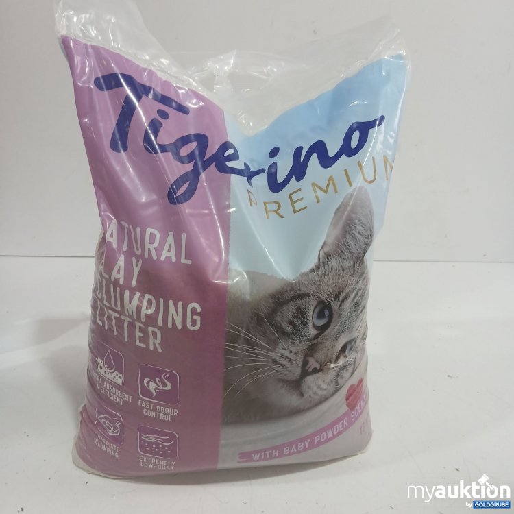 Artikel Nr. 998610: Tigerini Premium Natural clay clumping Litter with Baby Powder scent 12kg 