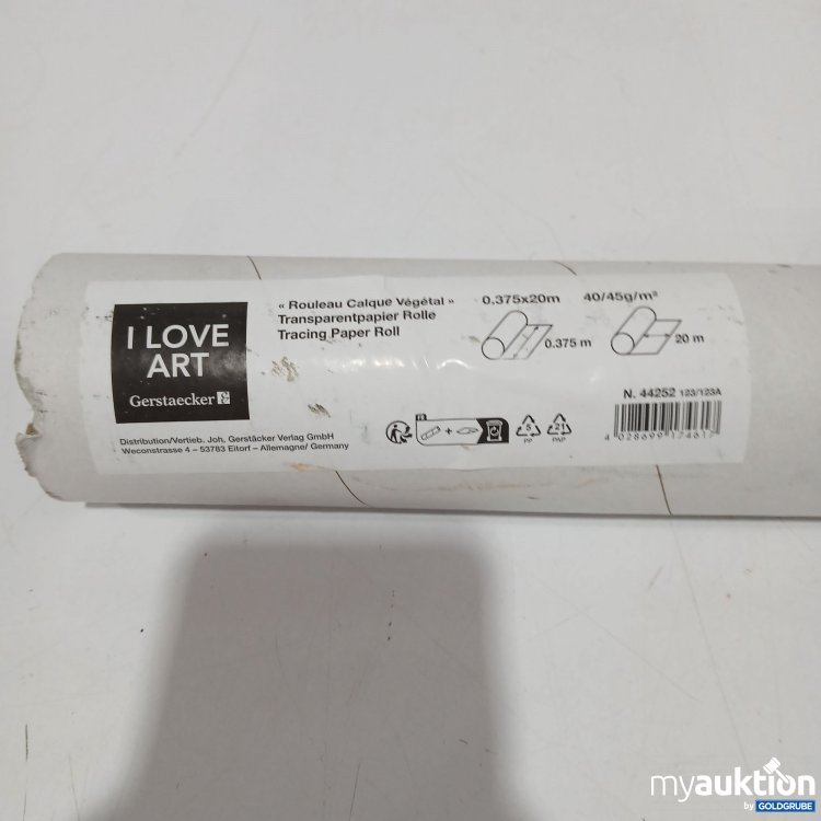Artikel Nr. 895612: GerstaeckerI Love Art  Transparentpapier Rolle 0.375mx20m