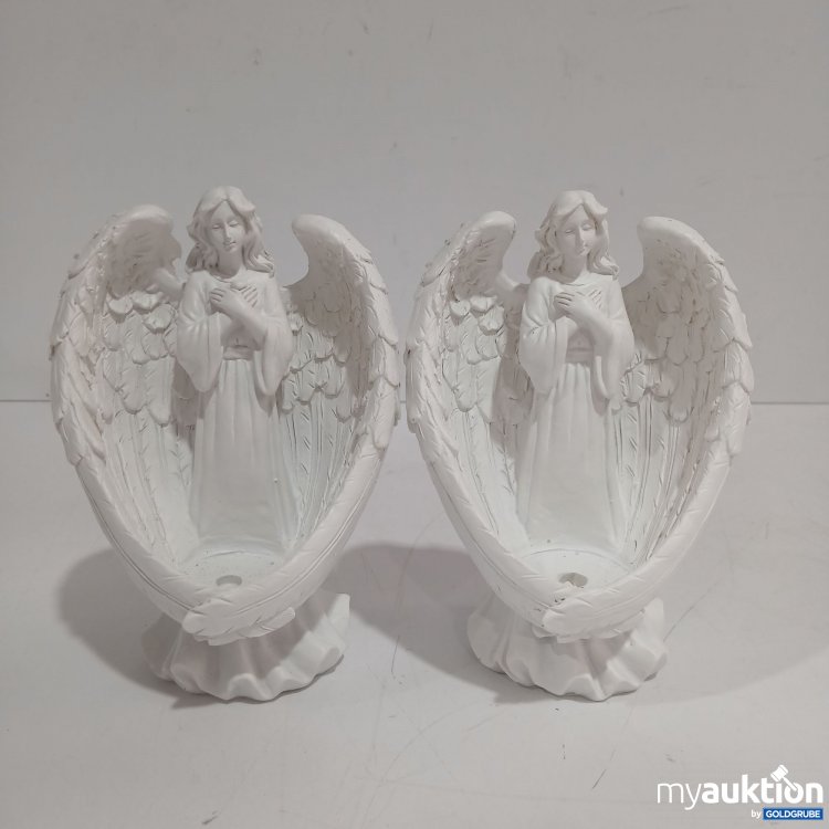 Artikel Nr. 906612: Schutzengel Figuren für Teelichter 2Stk ca. 18cm 