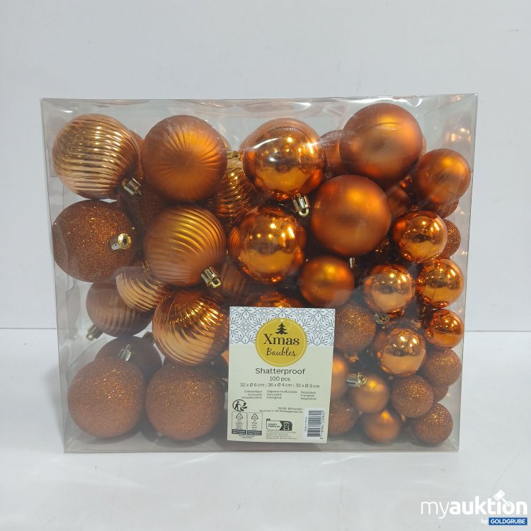 Artikel Nr. 910612: Xmas Baubles Shatterproof 100Stk 