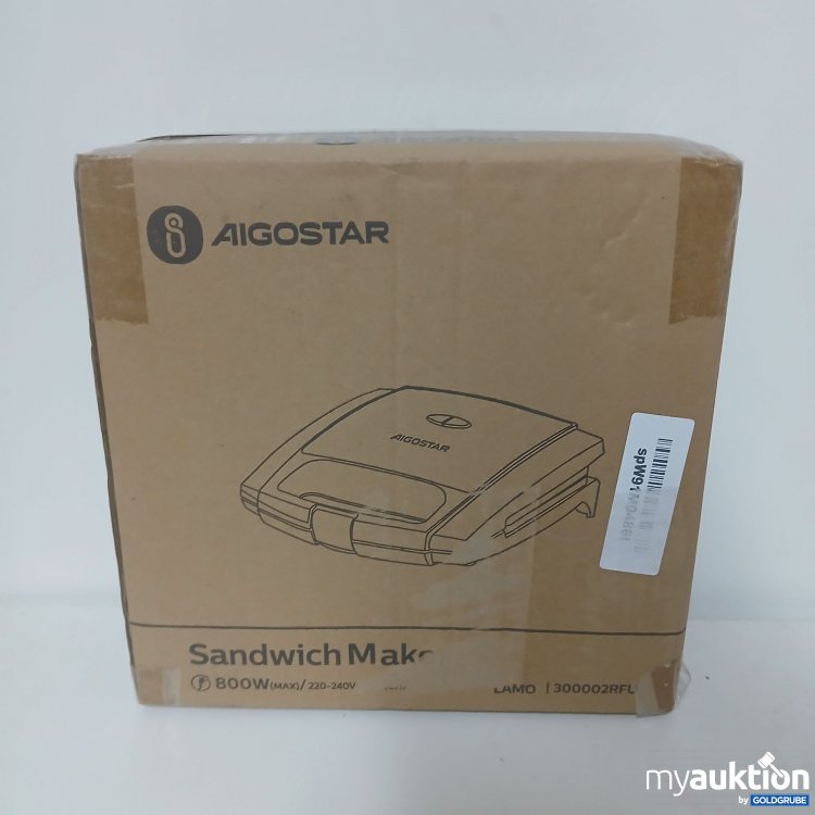 Artikel Nr. 917612 Artikel Nr. 917612: Aigostar SandwichMaker 800W 300002RFU