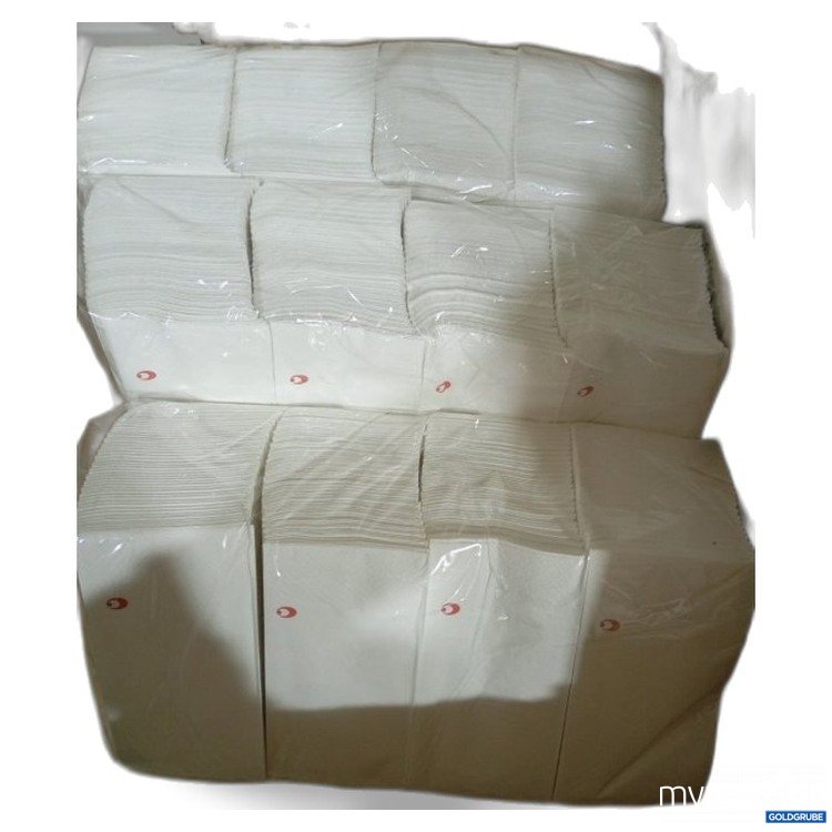 Artikel Nr. 471613: Hantiss Zelltuch-Serviette 33 x 33 cm 3-lagig 1/8 Falz weiß mit Werbedruck (220318) 1 Karton (mit 7 Pkg.)