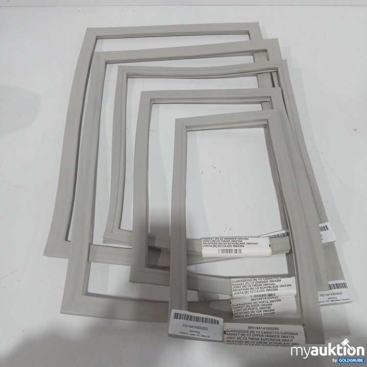 Artikel Nr. 523613: Diverse Dichtungen Rechteckig grau 5 Stück verschiedene Größen 