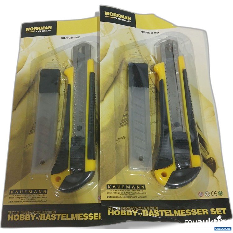 Artikel Nr. 890613: Workmann Tools Hobby-Bastelmesser mit 6Ersatzklingen 