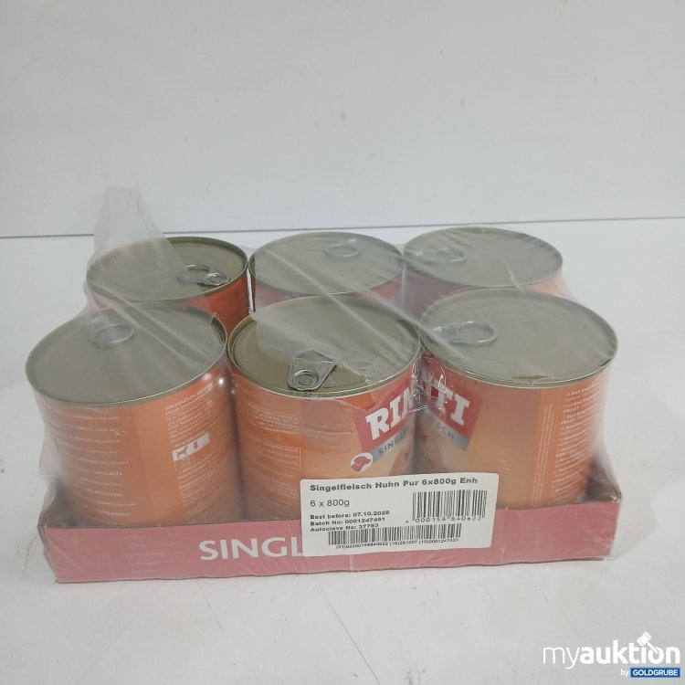 Artikel Nr. 986613: Rinti Singlefleisch Hundefutter Huhn Pur 6x800g 