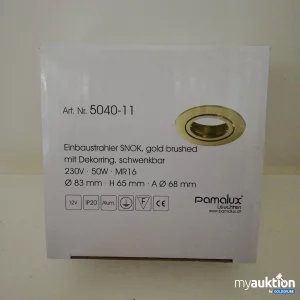 Auktion Pamalux Einbaustrahler Snok Gold Brushed