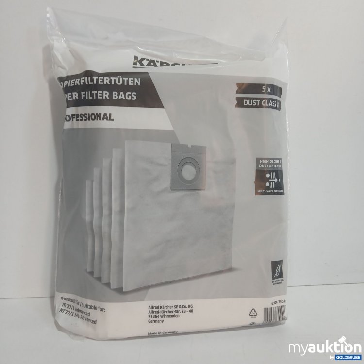 Artikel Nr. 440614: Kärcher Papierfiltertüten 5Stk passend für NT 27/1 Advanced 