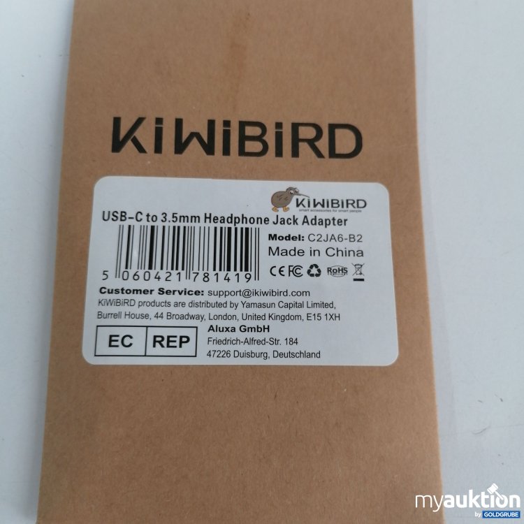Artikel Nr. 827614 Artikel Nr. 827614: Kiwibird USB-C to 3.5 mm Headphone Jack Adapter