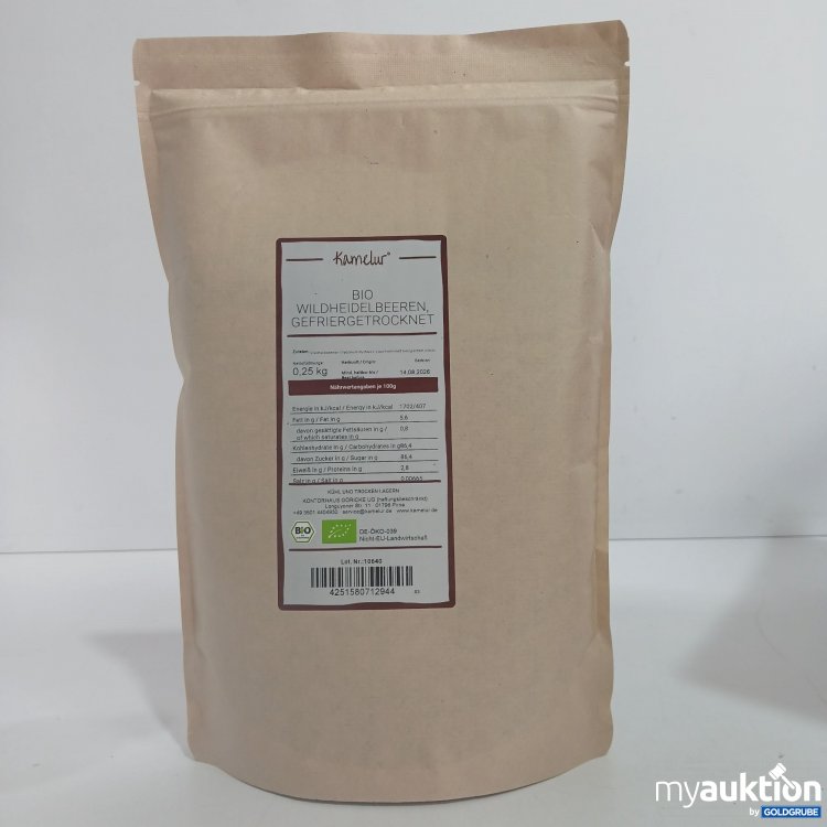 Artikel Nr. 854614 Artikel Nr. 854614: Kamelur Bio Wildheidelbeeren gefriergetrocknet 250g