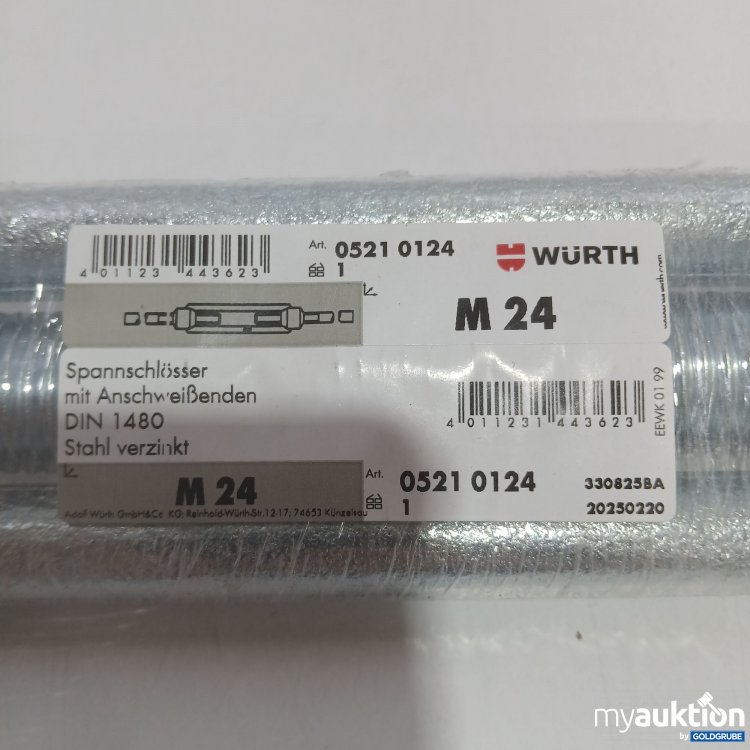 Artikel Nr. 439616 Artikel Nr. 439616: Würth Spannschlösser mit Anschweißenden M24 05210124
