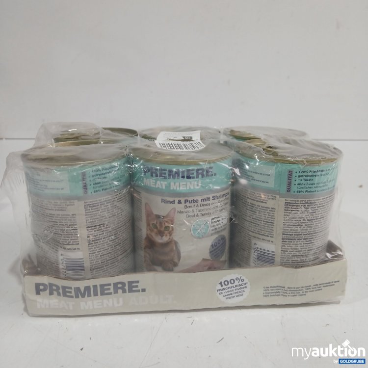 Artikel Nr. 986616: Premiere Meat Katzenfutter Rind & Pute mit Schrimps 6x400g 