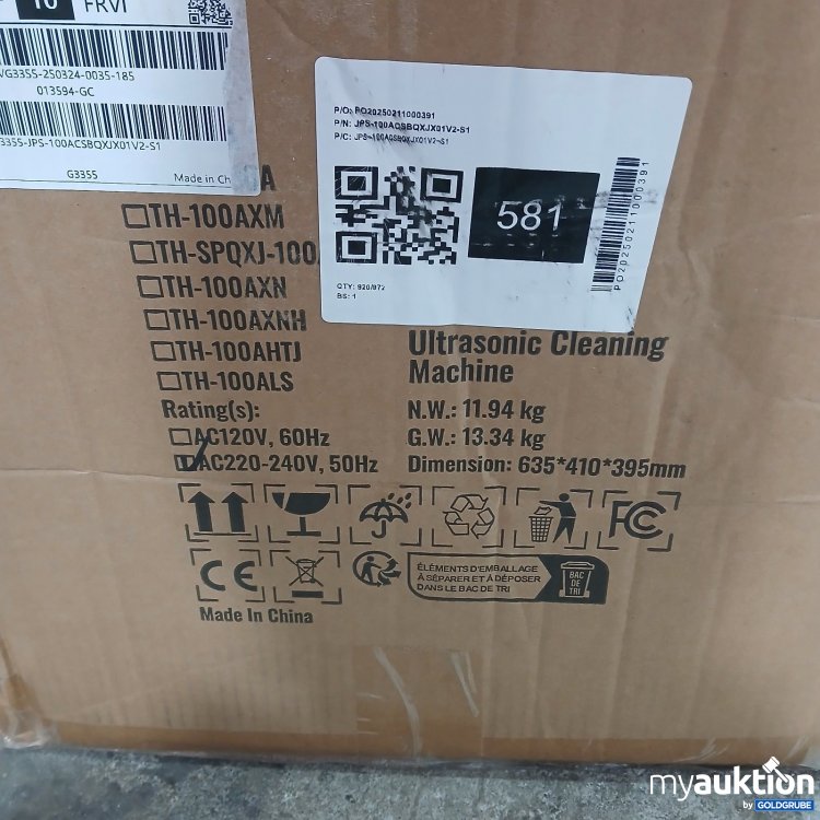 Artikel Nr. 526617: Ultrasonic Cleaning Machine  TH-100A 635x410x395 mm