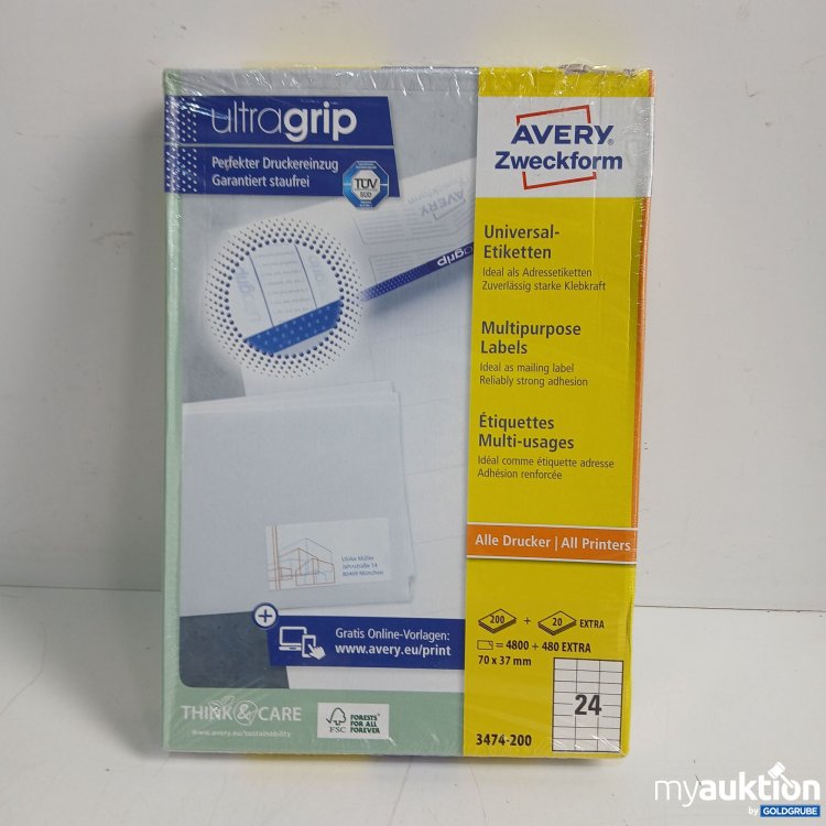 Artikel Nr. 957617: Avery Zweckform Ultrsgrip Universal Etiketten 220 Blatt 3474-200