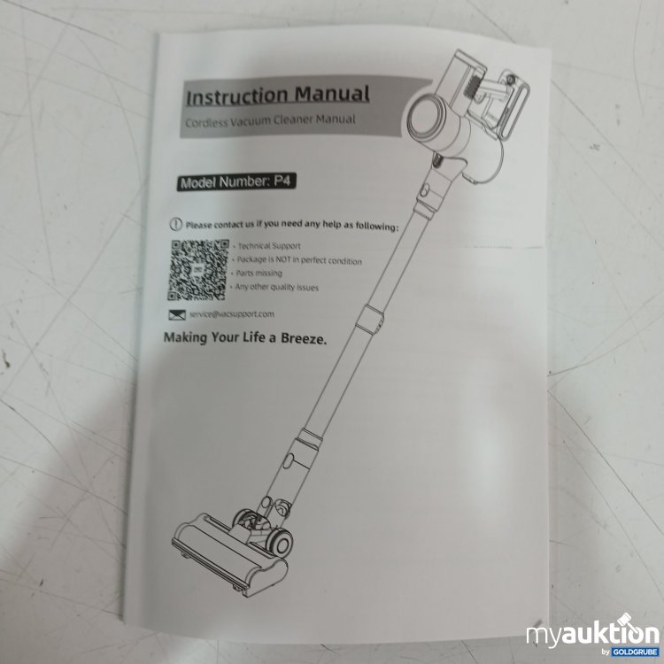 Artikel Nr. 466618 Artikel Nr. 466618: Cordless Vacuum Cleaner Model P4