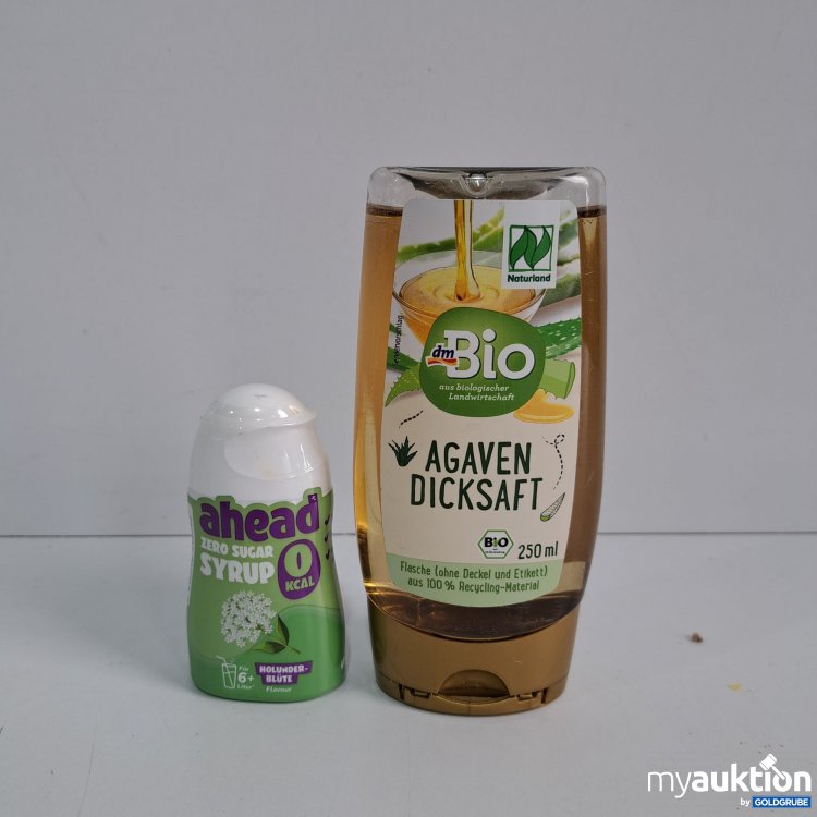 Artikel Nr. 816618 Artikel Nr. 816618: DM Bio Agavendicksaft 250ml; ahead Zero Sugar Holunderblüte 4.8ml