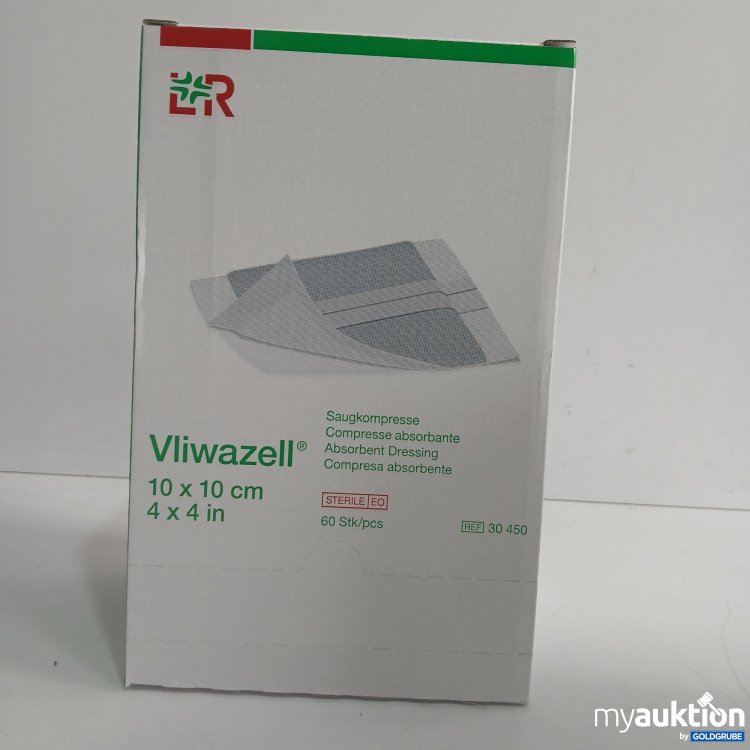 Artikel Nr. 852618: LR Vliwazell Saugkompresse 10x10cm 60Stk 