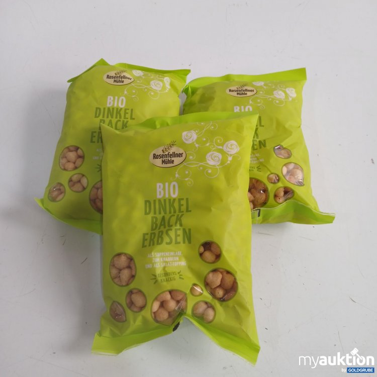 Artikel Nr. 952618 Artikel Nr. 952618: Rosenfellner Mühle Bio Dinkel Back Erbsen 3x125g
