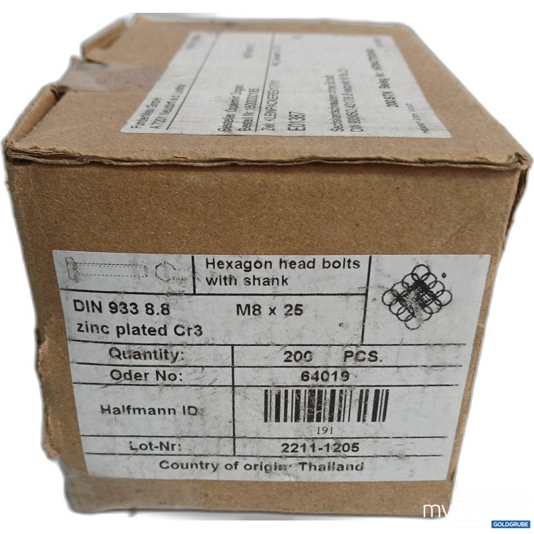 Artikel Nr. 959618 Artikel Nr. 959618: Sechskanntschrauben ohne Schaft M8x25