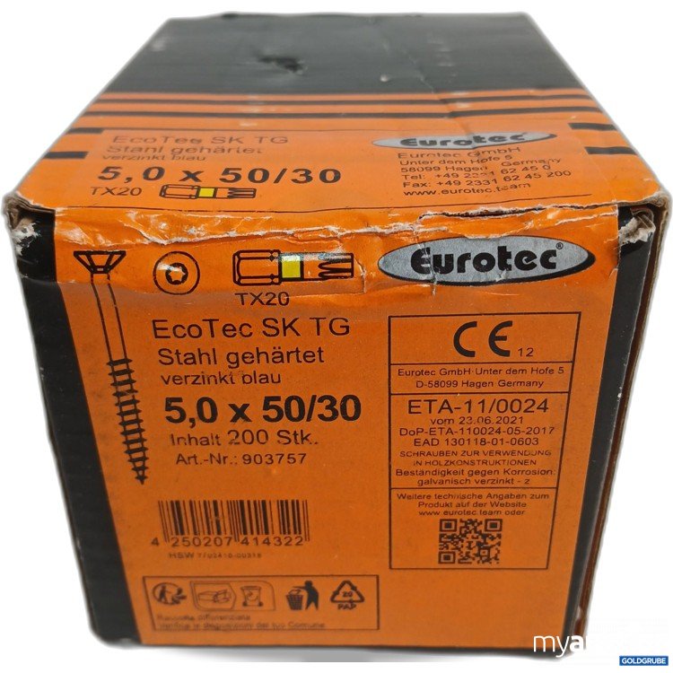 Artikel Nr. 959619: Eurotec  Spannplattenschraube Ecotec 5.0x50 TG TX20 200stk 