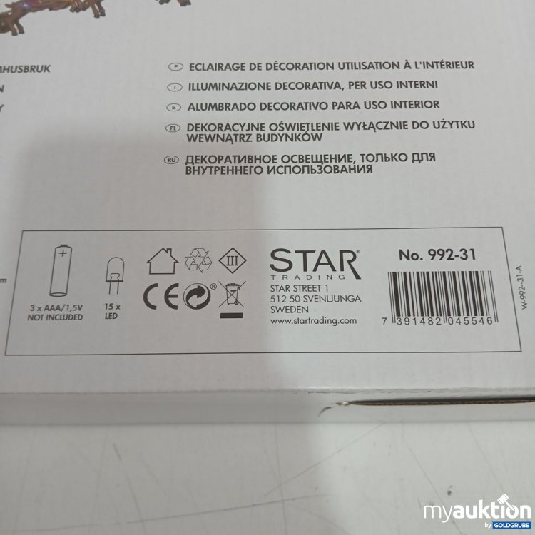 Artikel Nr. 446620: STAR Weihnachtsdeko LED Rentier Schlitten