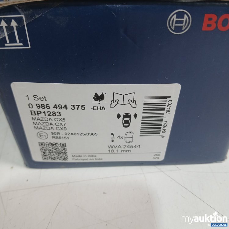 Artikel Nr. 466620 Artikel Nr. 466620: Bosch 1 Set Scheibenbremsbeläge 0 986 494 375 für Mazda CX5 CX7 CX9