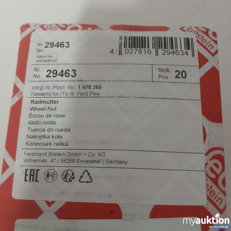 Artikel Nr. 918620 Artikel Nr. 918620: Bilstein Radmutter