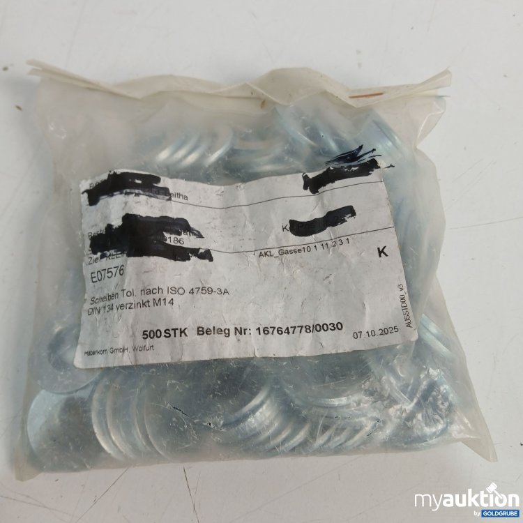 Artikel Nr. 959621: Haberkorn Scheiben Tol. nach ISO 4759 3A verzinkt. M14 500STK