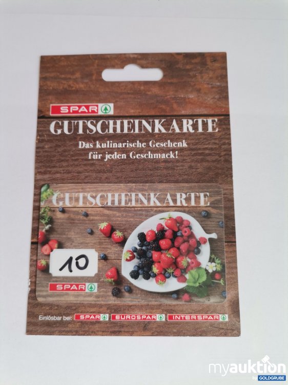 Artikel Nr. 845622 Artikel Nr. 845622: Spar Gutscheinkarte Wert 10 €