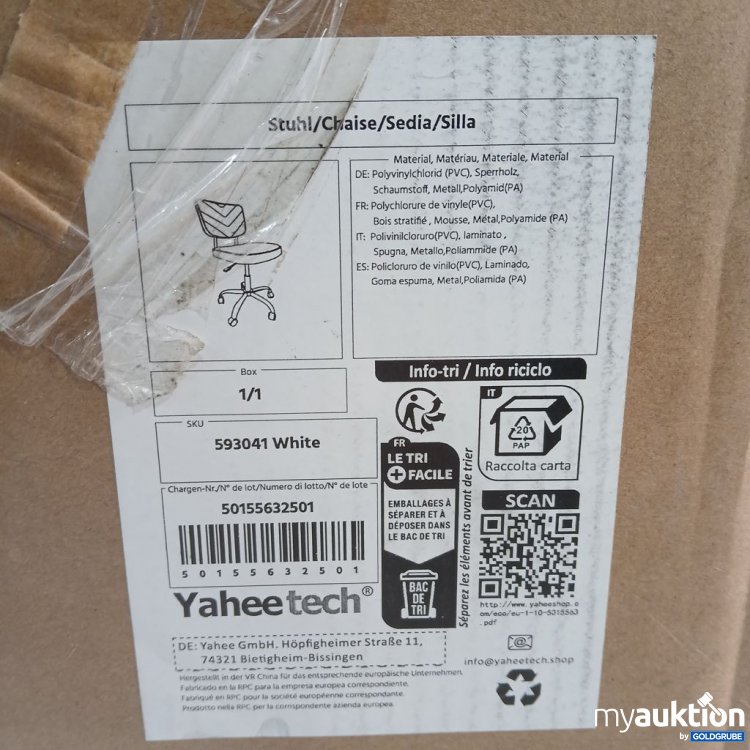 Artikel Nr. 893622: Yaheetech Stuhl White 593041