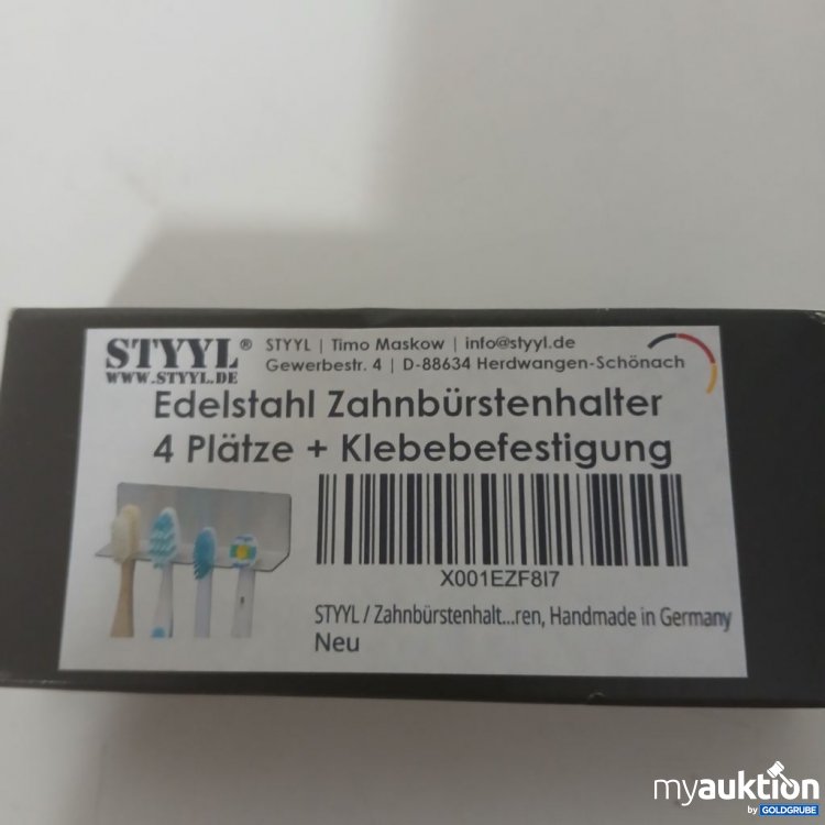 Artikel Nr. 918622 Artikel Nr. 918622: STYYL Edelstahl Zahnbürstenhalter 4 Plätze