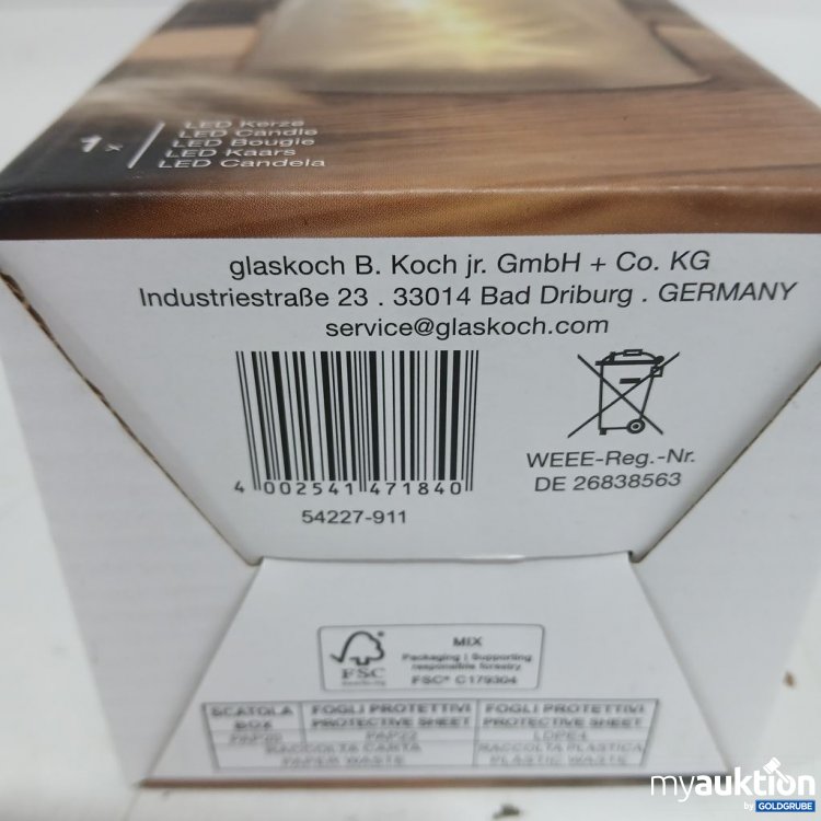 Artikel Nr. 921623: glaskoch LED Kerze 27 cm