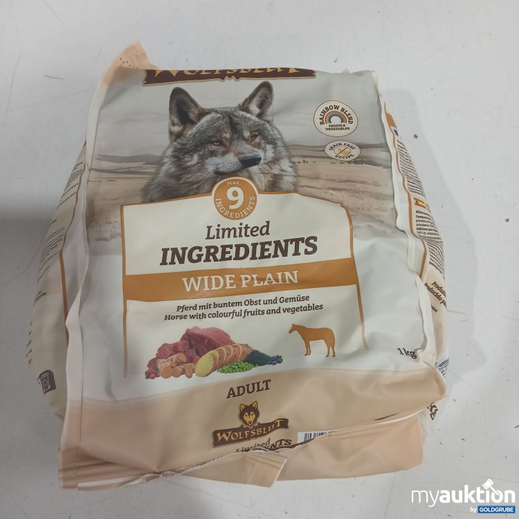 Artikel Nr. 996623 Artikel Nr. 996623: Wolfsblut limited Ingredients Wide Plain Pferd mit buntem Obst & Gemüse 1kg