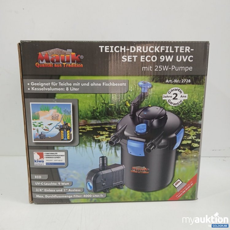 Artikel Nr. 466625 Artikel Nr. 466625: Mauk Teich-Druckfilter-Set ECO 9W UVC mit 25W-Pumpe
