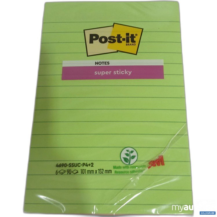 Artikel Nr. 968625: Post it super sticky Notes 6Stk 101mm x 152mm 