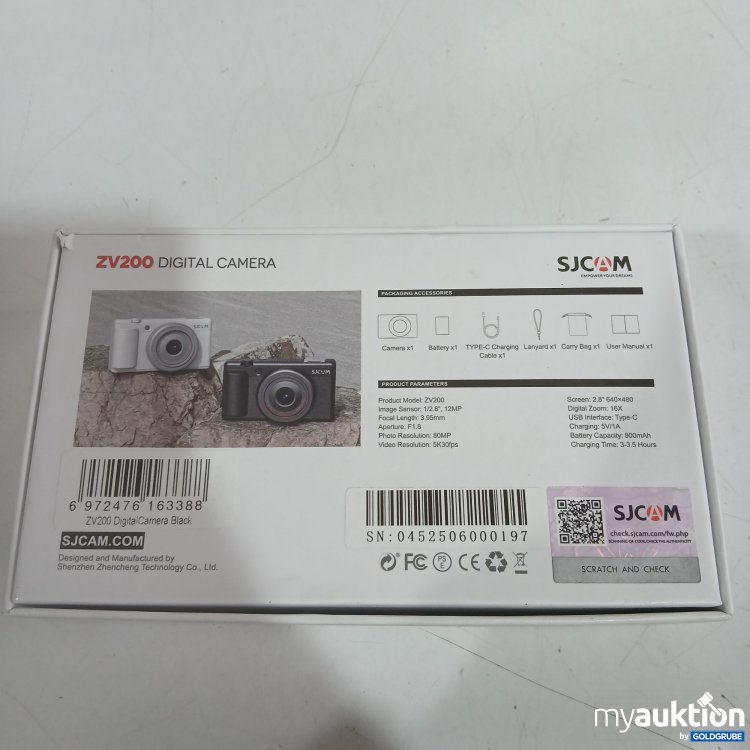 Artikel Nr. 989625 Artikel Nr. 989625: Sjcam Digital Camera ZV200 black