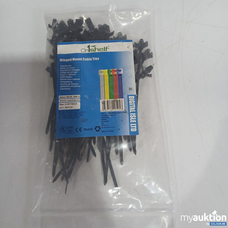 Artikel Nr. 440626: On1shelf Winged Mount Cable Ties 50Stk 2,5x110mm 